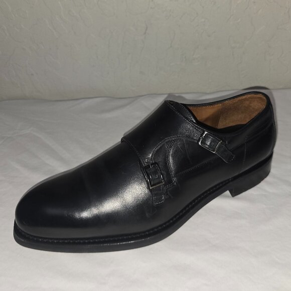 LLOYD Germany Men's Black Leather Double Monk Strap Oxfords US Size 11 - Picture 4 of 9